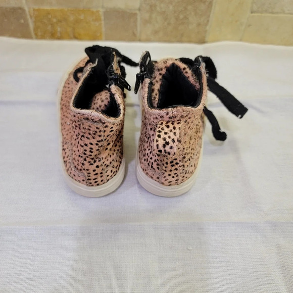 Zara girls calf hair high top pink spotted sneakers. - Picture 7 of 11
